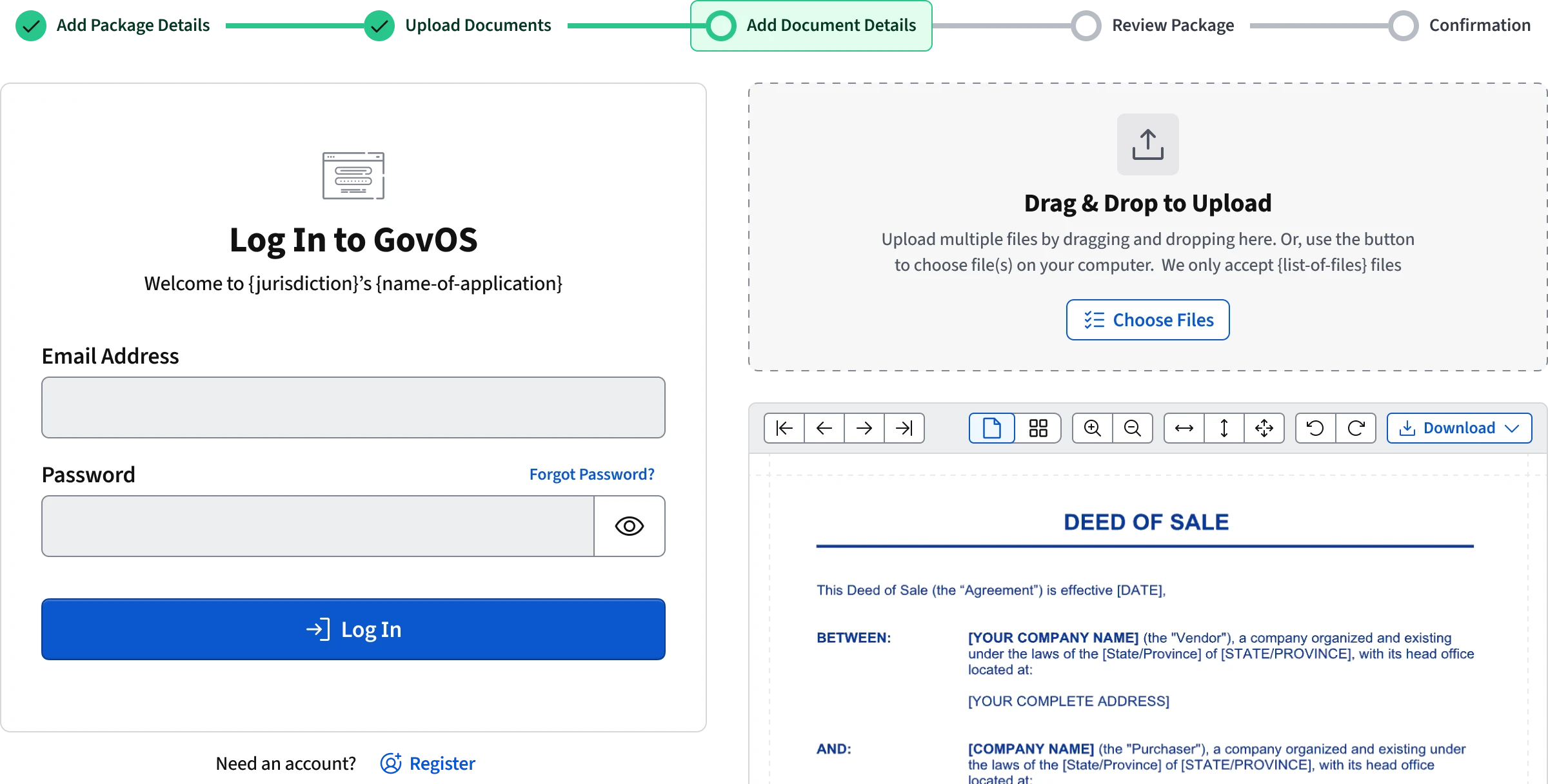 GovOS Design System UI Components