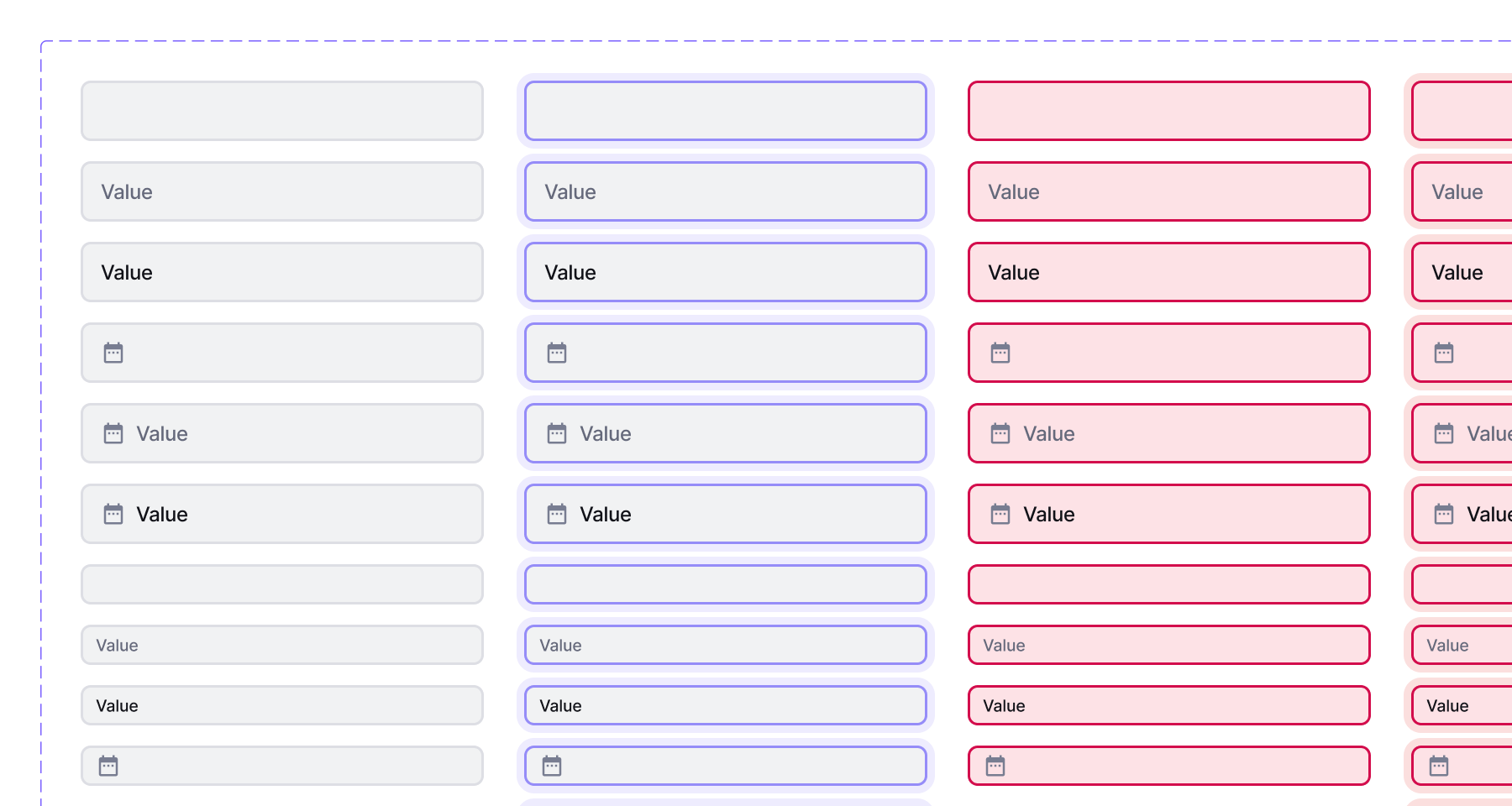 Input component variants